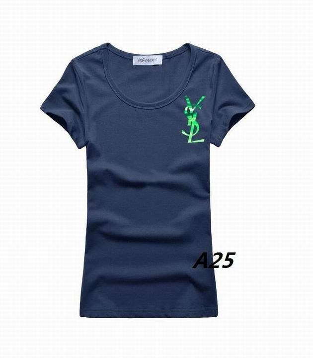 YSL short round collar T woman S-XL-122